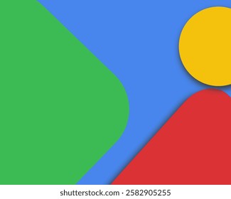 Bright and modern abstract background with Google's signature colors – blue, red, yellow, and green. Smooth gradients and dynamic curves make it perfect for branding, web design, presentations, 
