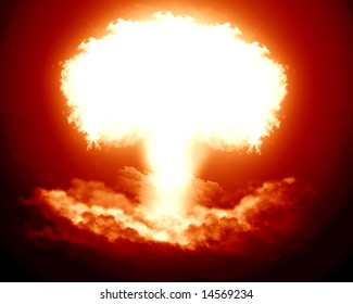bright nuclear explosion - Shutterstock ID 14569234