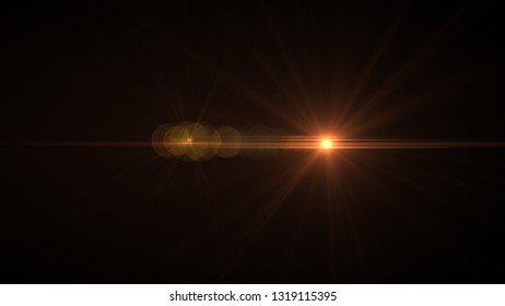 bright orange lensflare