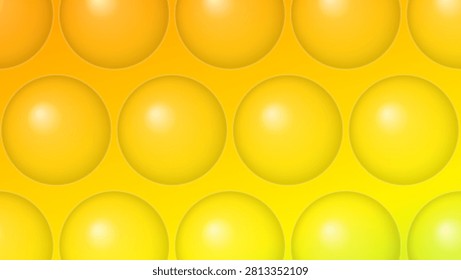 Bright orange and yellow bubble cluster arrangement