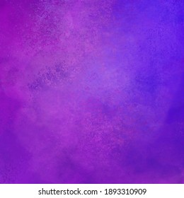 Bright purple and blue painted background with messy sponged grunge texture and grain, old mottled colorful background design