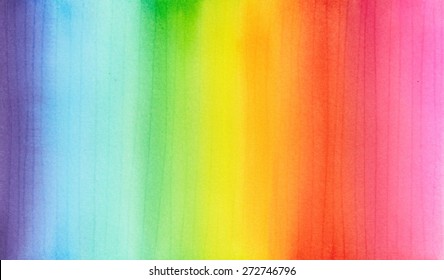 Bright Rainbow In Watercolor (background)