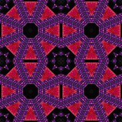 Bright Royal Velvet Textured Detailed Complex Ornamental Geometric Mosaic Pink Black Ruby Purple Mandala Pattern Background