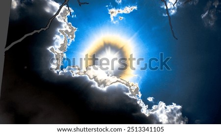 Similar – Image, Stock Photo Strahlemann 5000 Clouds