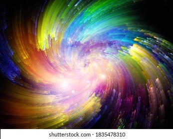 Bright swirl of lights and colors on the subject of art and creativity