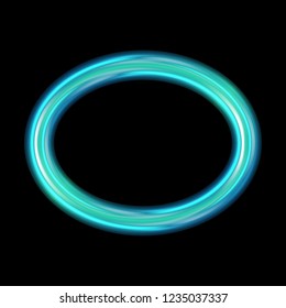 Circle Light Element Spinning Light Particles Stock Illustration 