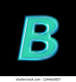 Bright Teal Glass Letter B 3d Stock Illustration 1244665837 | Shutterstock