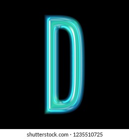 Highly Detailed Neon Sign Letter D Stock Illustration 94098145