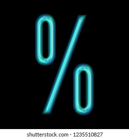 Bright Teal Glass Percent Sign Percentage Stock Illustration 1235510827 ...