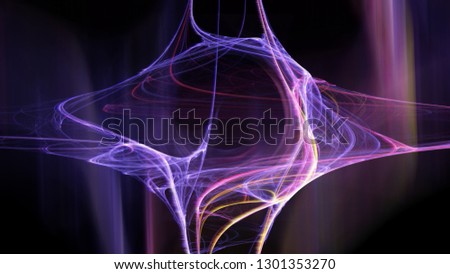 Bright waves background with lines, modern abstract 3d rendering, computer generated illustration