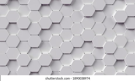 Bright White Abstract Hexagon Wallpaper Background Stock Illustration ...