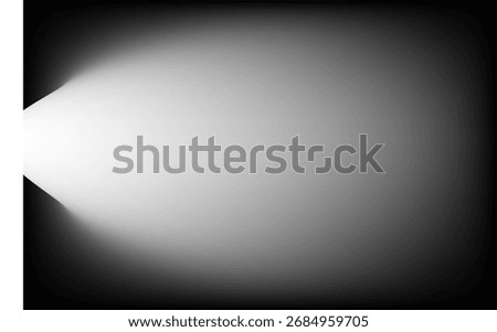 A bright white light beam emanating from the left corner, spreading across a dark, blurred background with soft gradients.