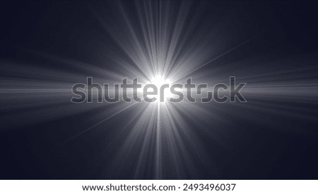 Bright white light source with rays coming outward, creating a luminous effect
