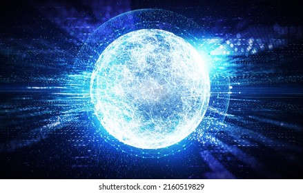 Bright White Sphere - Technology Background