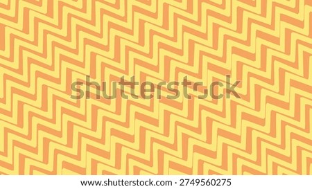 Bright yellow and orange zigzag pattern fills the frame with a geometric design and warm tones.