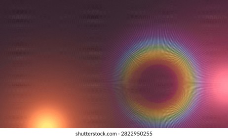 Brightly colored, circular patterns creating an intricate, mesmerizing visual effect.