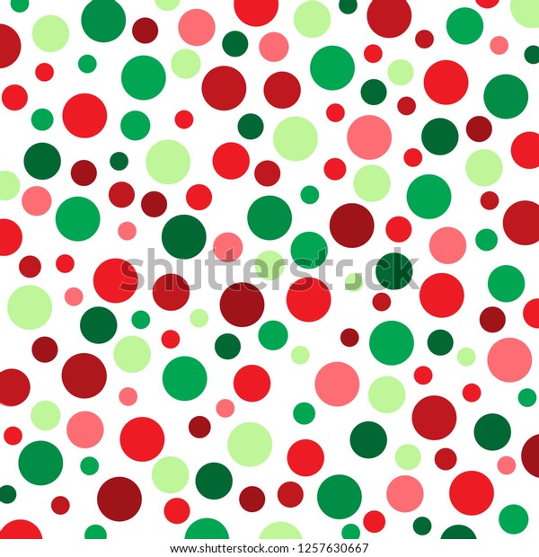 Brightly Coloured Red Green White Polka Stock Illustration 1257630667