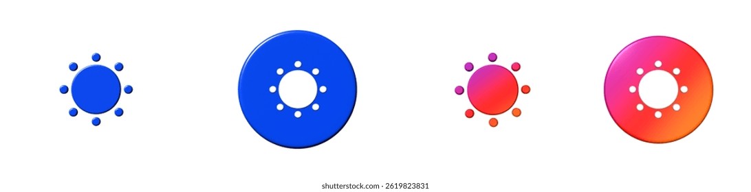 brightness low bootstrap 3D icon