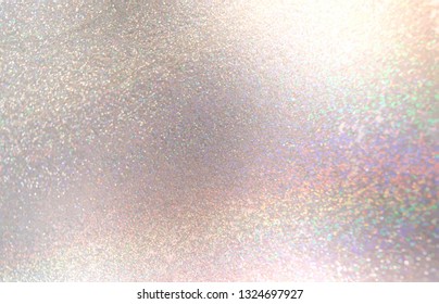 Brilliance background. Light pearl shimmer blurred texture. Glitter diamond abstract illustration. Bright sparkles pattern. 