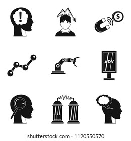 Brilliant Idea Icons Set Simple Set Stock Illustration 1120550570