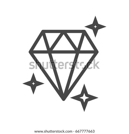 Brilliant Thin Line Icon. Flat icon isolated on the white background.