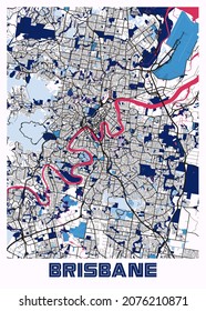 Brisbane - Australia MilkTea City Map