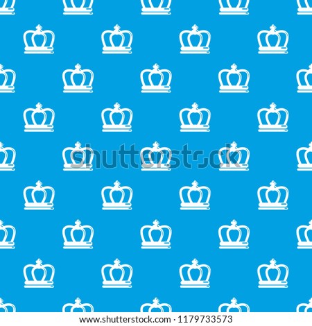 Britain crown pattern seamless blue repeat for any use