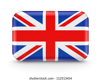 British flag icon.Isolated on white background.