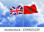 British flag together with Morocco flag