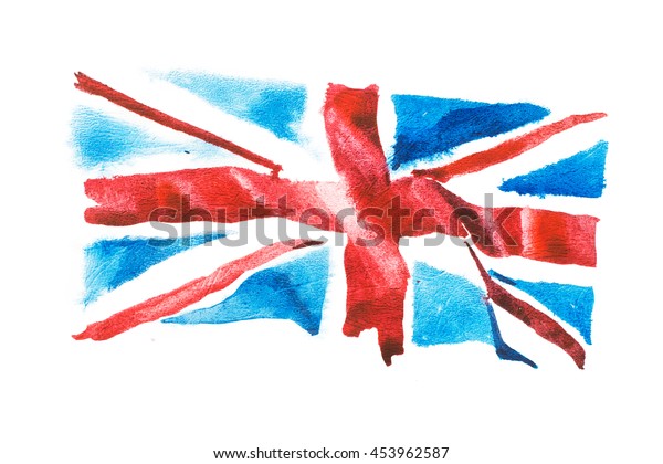 イギリス国旗 イギリス 水彩手描きのイラスト のイラスト素材
