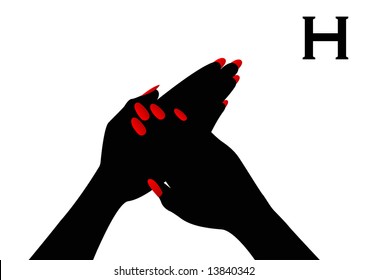 British Sign Language Letter H