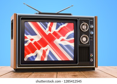 British Television concept, 3D rendering