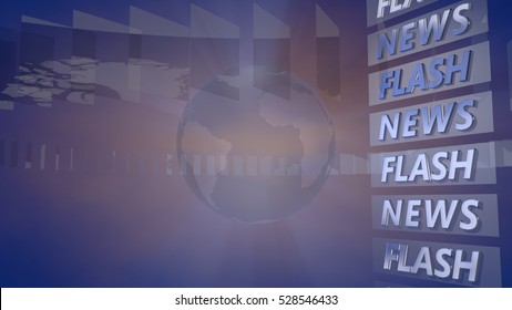 Broadcast Background (3d rendering)

Background with the words "News Flash", with a Globe in the center, useful for Broadcast, TV-Shows, Internet and other Information Distribution (3d rendering)