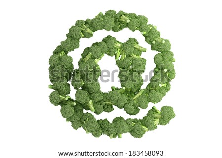 Broccoli symbol on white background