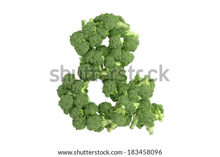 Broccoli symbol on white background