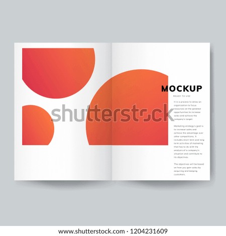 Brochure design template mockup vector