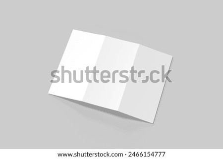 Brochure tri fold 3d rendering