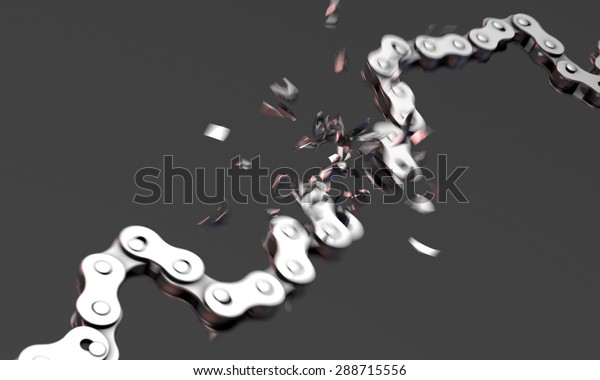 Broken Bicycle Chain Stock Illustration 288715556 - Broken Bicycle Chain 600w 288715556
