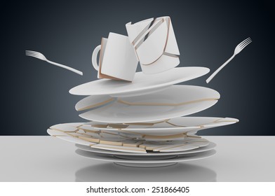 Broken Crockery Hit The Table