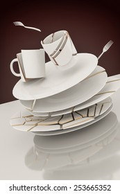 Broken Crockery Hit The Table