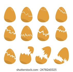 broken eggs vector illustrator clip art