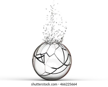 Broken Glass Ball - 3D Illustration