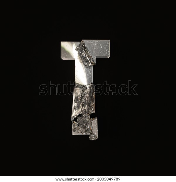 Broken Glass Letters Alphabet 3d Render Stock Illustration 2005049789 ...