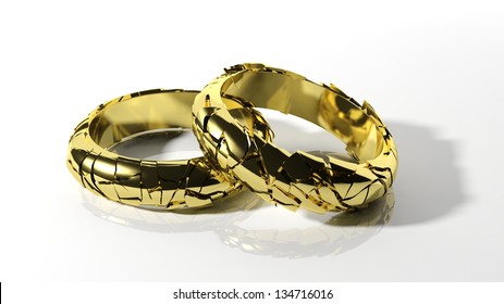 Broken Gold Wedding Rings