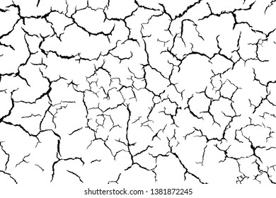 Crack Ground Abstract Background On White Stock Vector (Royalty Free ...