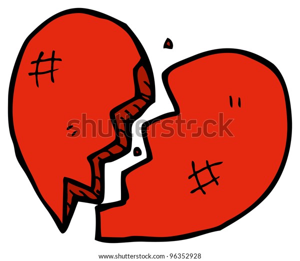 Broken Heart Cartoon Stock Illustration 96352928