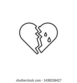 Broken Heart Death Outline Icon Detailed Stock Illustration 1438258427 ...