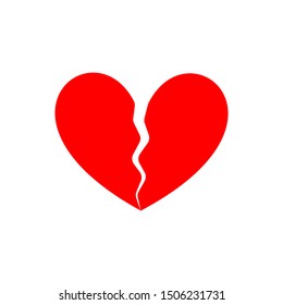 Broken Heart End Love Symbol Parting Stock Illustration 1506231731 ...