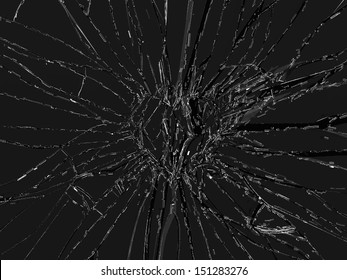 Broken Heart Shape: Shattered Glass. Love And Divorce