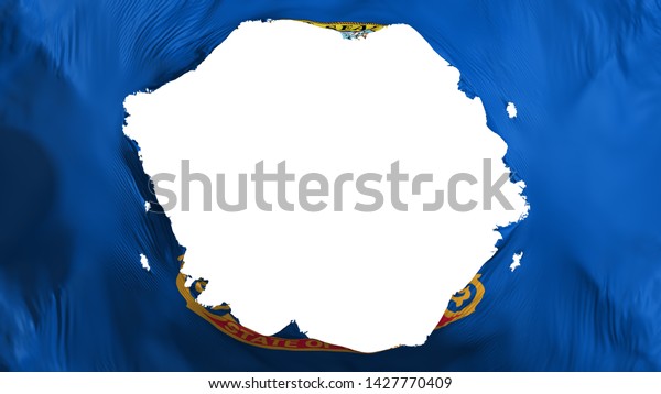 Broken
Idaho state flag, white background, 3d
rendering